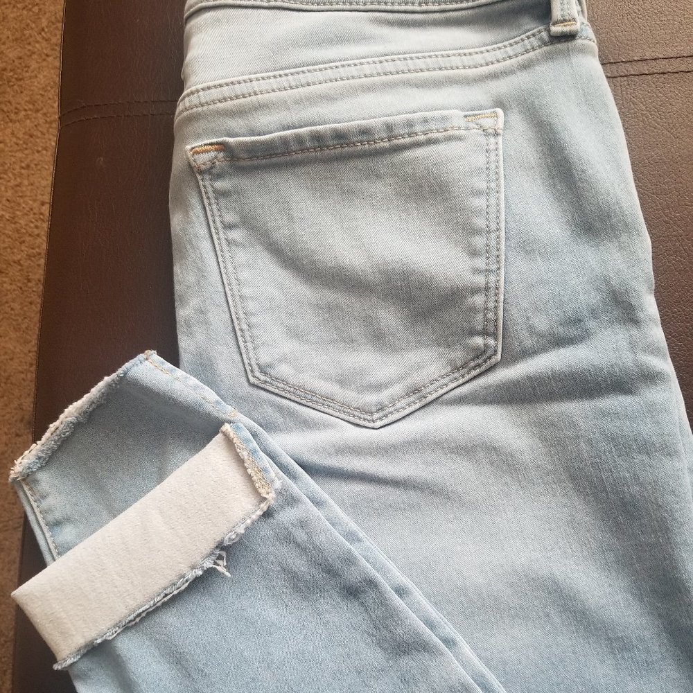 Light Blue Old Navy mid-rise Rockstar Skinny Jeans